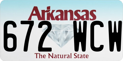 AR license plate 672WCW