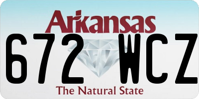 AR license plate 672WCZ