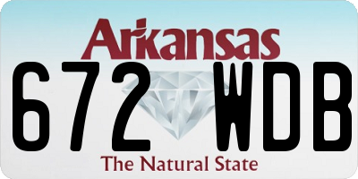 AR license plate 672WDB