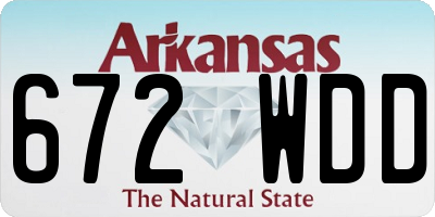 AR license plate 672WDD