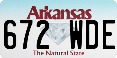 AR license plate 672WDE