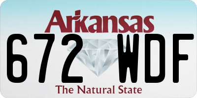 AR license plate 672WDF