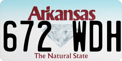 AR license plate 672WDH