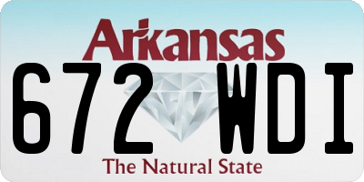 AR license plate 672WDI