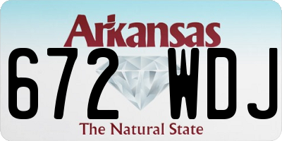 AR license plate 672WDJ