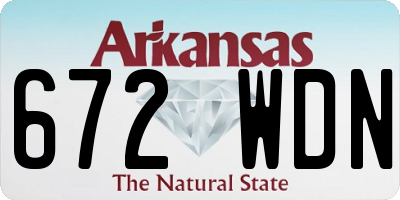 AR license plate 672WDN