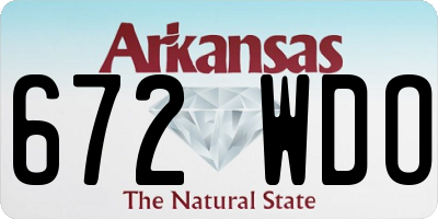 AR license plate 672WDO