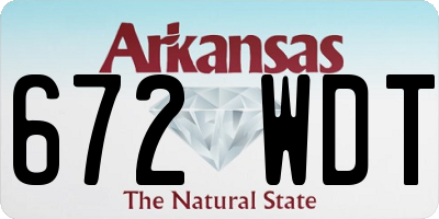 AR license plate 672WDT