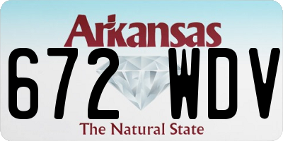 AR license plate 672WDV