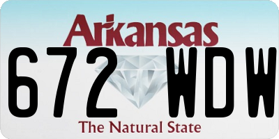 AR license plate 672WDW