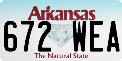 AR license plate 672WEA