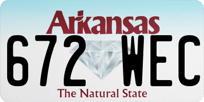 AR license plate 672WEC