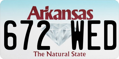 AR license plate 672WED