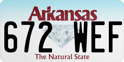 AR license plate 672WEF