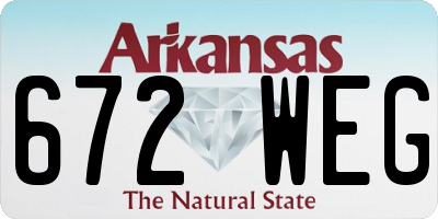AR license plate 672WEG