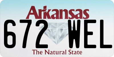 AR license plate 672WEL