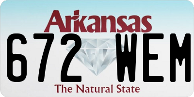 AR license plate 672WEM