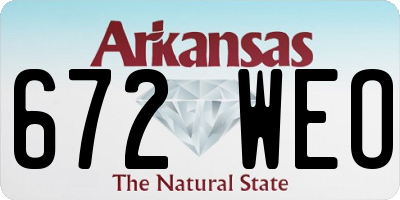 AR license plate 672WEO