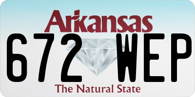AR license plate 672WEP