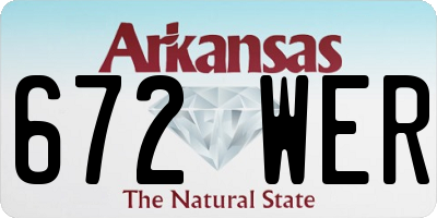 AR license plate 672WER