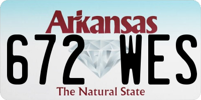 AR license plate 672WES