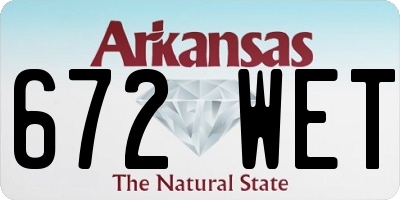 AR license plate 672WET