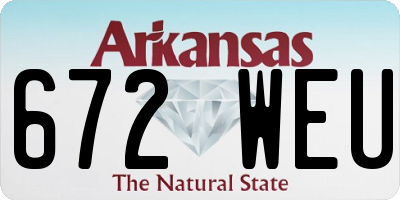AR license plate 672WEU