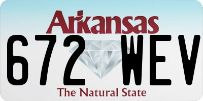 AR license plate 672WEV
