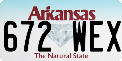 AR license plate 672WEX