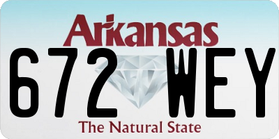 AR license plate 672WEY