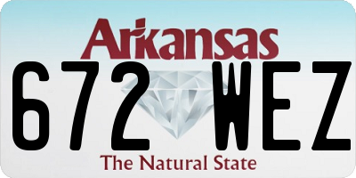 AR license plate 672WEZ