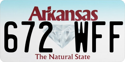 AR license plate 672WFF