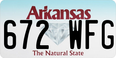 AR license plate 672WFG