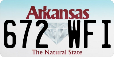 AR license plate 672WFI