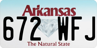 AR license plate 672WFJ