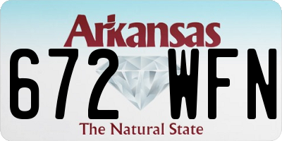 AR license plate 672WFN