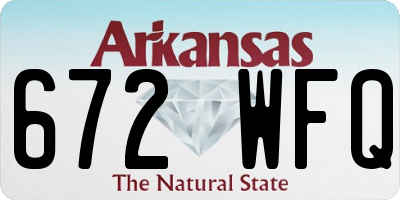 AR license plate 672WFQ