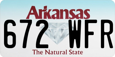 AR license plate 672WFR