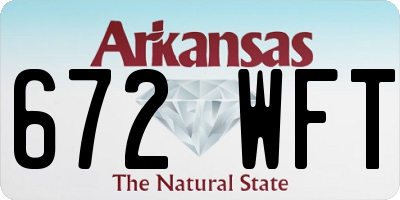AR license plate 672WFT