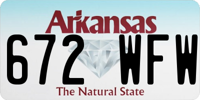 AR license plate 672WFW