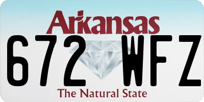AR license plate 672WFZ