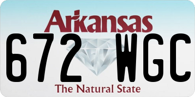 AR license plate 672WGC