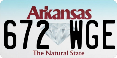 AR license plate 672WGE