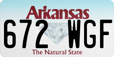 AR license plate 672WGF