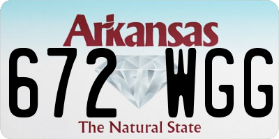 AR license plate 672WGG