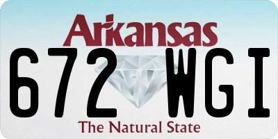 AR license plate 672WGI