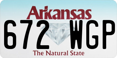 AR license plate 672WGP