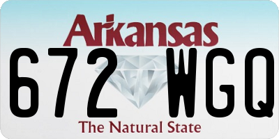 AR license plate 672WGQ