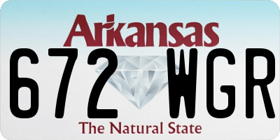 AR license plate 672WGR