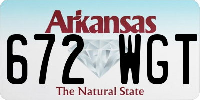 AR license plate 672WGT